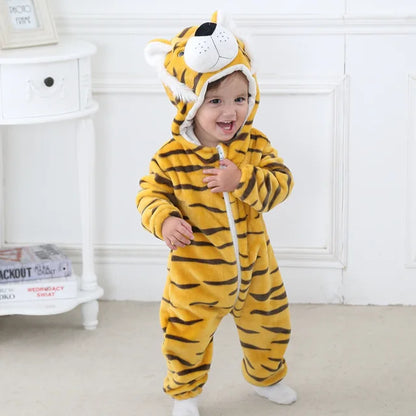 Baby Fleece Overall - Animal Onesie for Infants