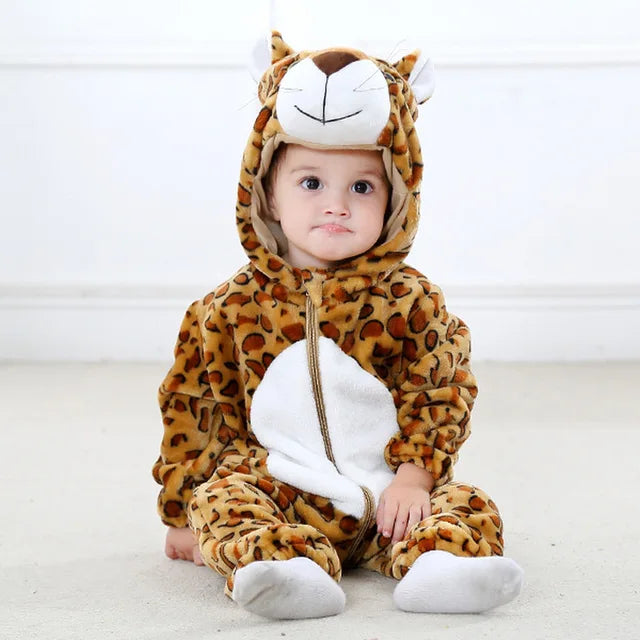 Baby Fleece Overall - Animal Onesie for Infants
