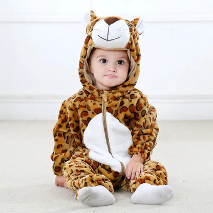 Baby Fleece Overall - Animal Onesie for Infants