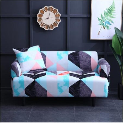 Versatile Sofa Protector with Elastic Fit and Coordinating Pillow Covers