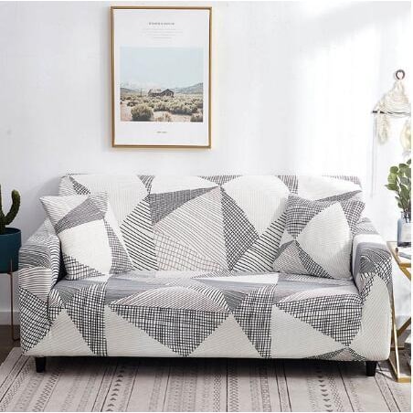 Versatile Sofa Protector with Elastic Fit and Coordinating Pillow Covers