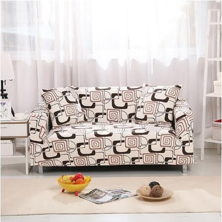 Versatile Sofa Protector with Elastic Fit and Coordinating Pillow Covers