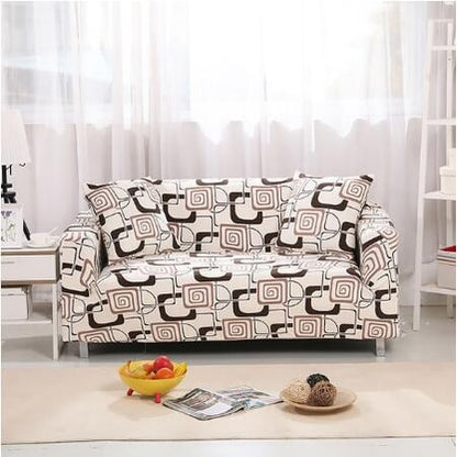 Versatile Sofa Protector with Elastic Fit and Coordinating Cushions