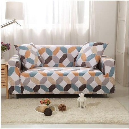 Versatile Sofa Protector with Elastic Fit and Coordinating Cushions