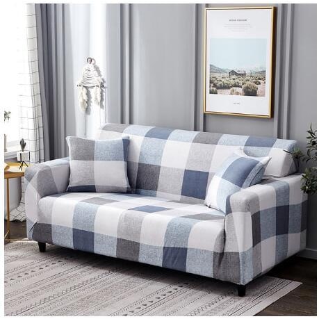 Versatile Sofa Protector with Elastic Fit and Coordinating Pillow Covers