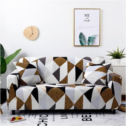 Versatile Sofa Protector with Elastic Fit and Coordinating Pillow Covers