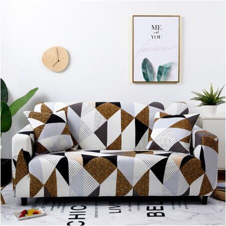 Versatile Sofa Protector with Elastic Fit and Coordinating Cushions
