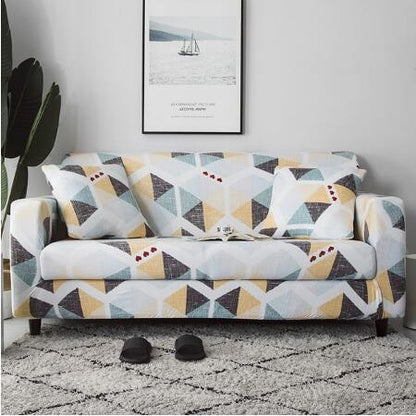 Versatile Sofa Protector with Elastic Fit and Coordinating Cushions