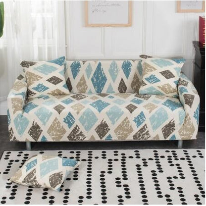 Versatile Sofa Protector with Elastic Fit and Coordinating Pillow Covers