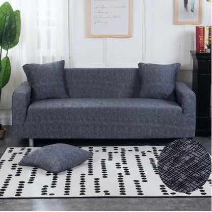 Versatile Sofa Protector with Elastic Fit and Coordinating Pillow Covers