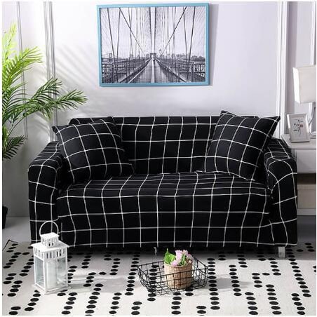 Versatile Sofa Protector with Elastic Fit and Coordinating Cushions