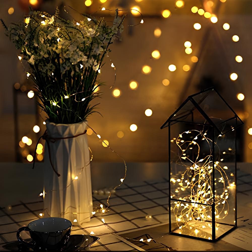 Enchanting Outdoor LED String Lights with Flexible Copper Wire
