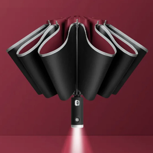 All-Weather Smart Umbrella with Built-In LED Illumination