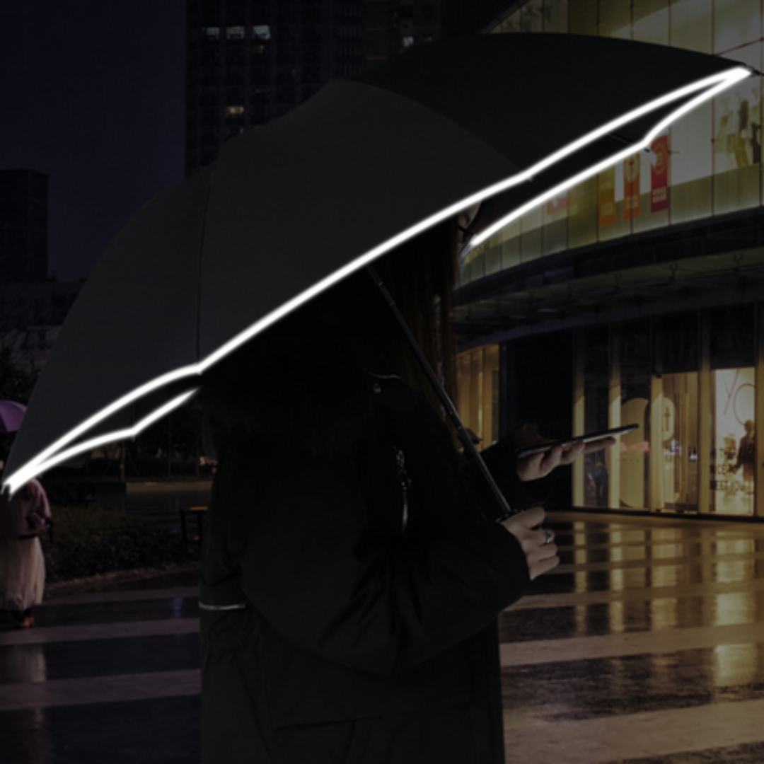 All-Weather Smart Umbrella with Built-In LED Illumination