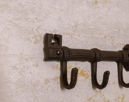 Vintage Key-Inspired Wall Hook with 3 Durable Hangers