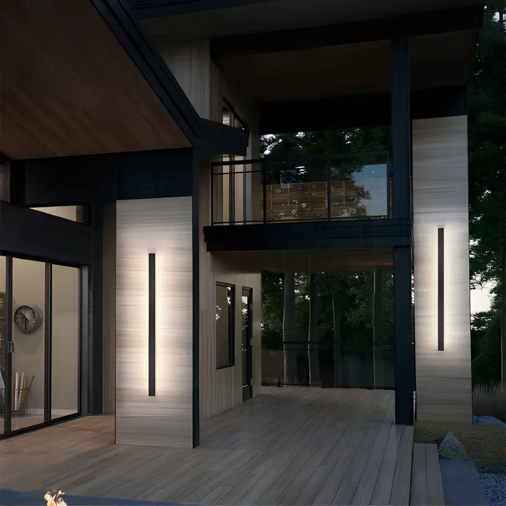 Black Aluminium LED Outdoor Wall Light