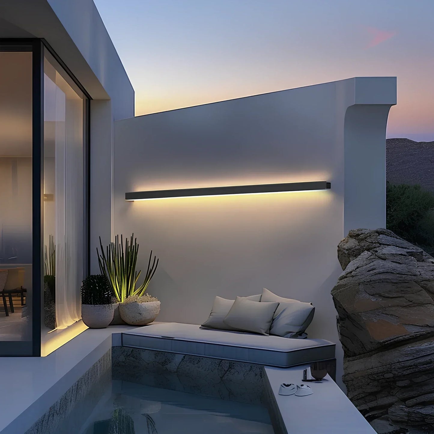 Black Aluminium LED Outdoor Wall Light