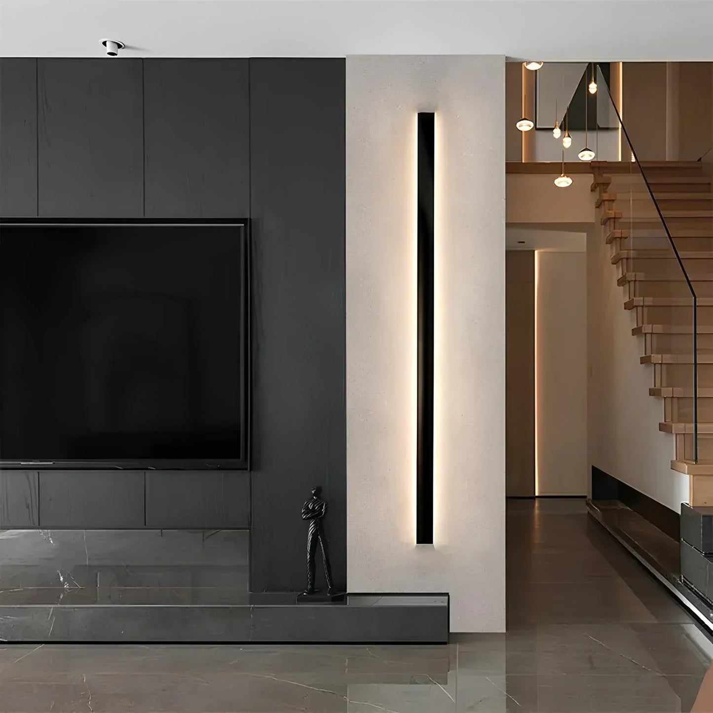 Black Aluminium LED Outdoor Wall Light