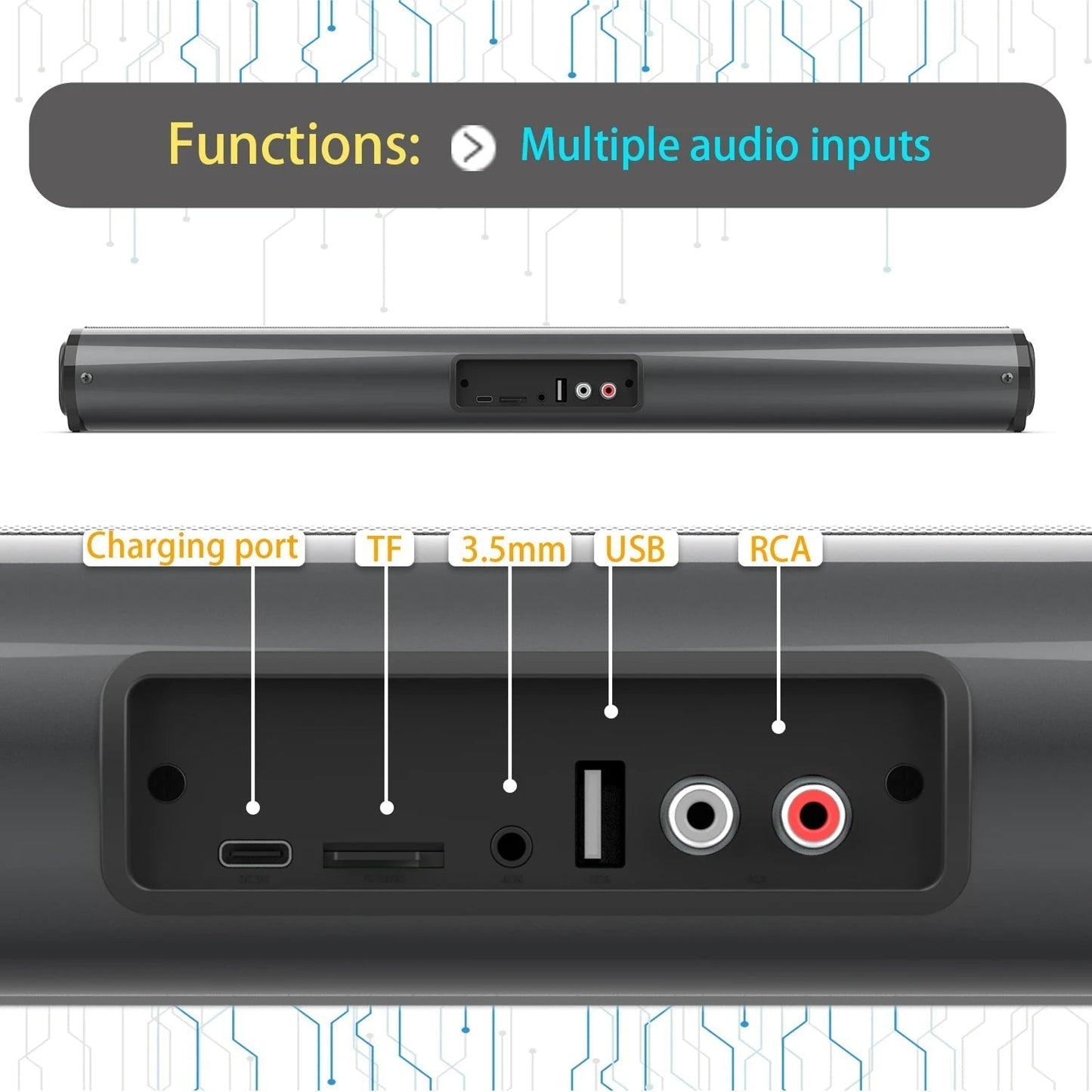 Soundbar with Subwoofer for Enhanced Audio Experience