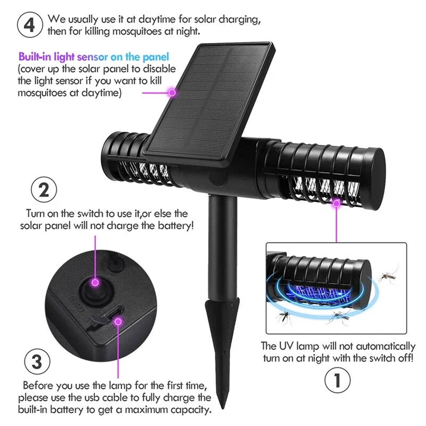 Chemical-Free Solar Bug Zapper for Outdoor Pest Control in the UK