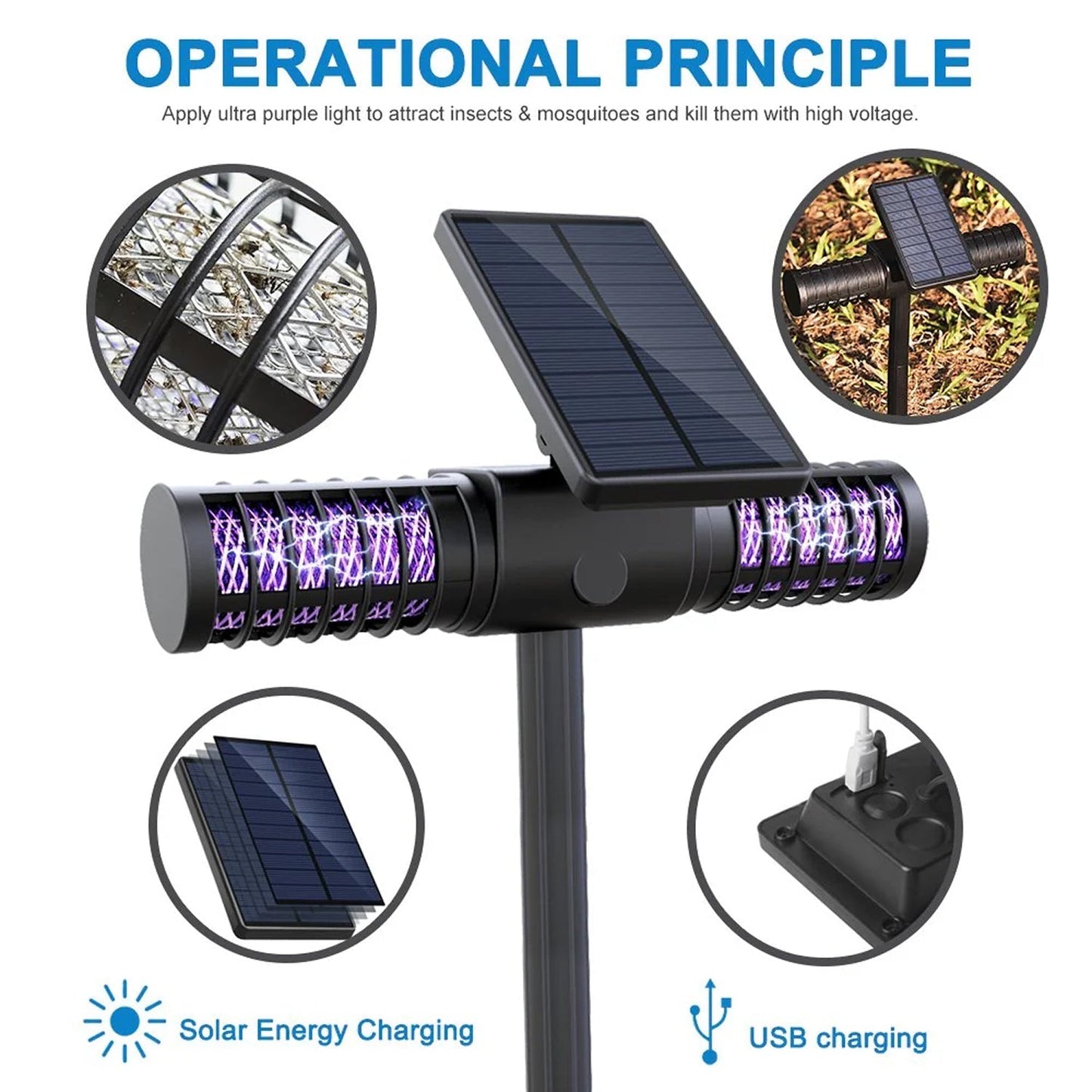 Chemical-Free Solar Bug Zapper for Outdoor Pest Control in the UK