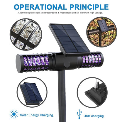 Chemical-Free Solar Bug Zapper for Outdoor Pest Control in the UK