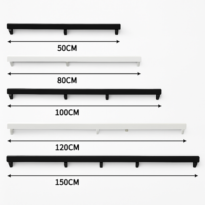 Support for Long Hangers up to 5 Holes (Black or White)