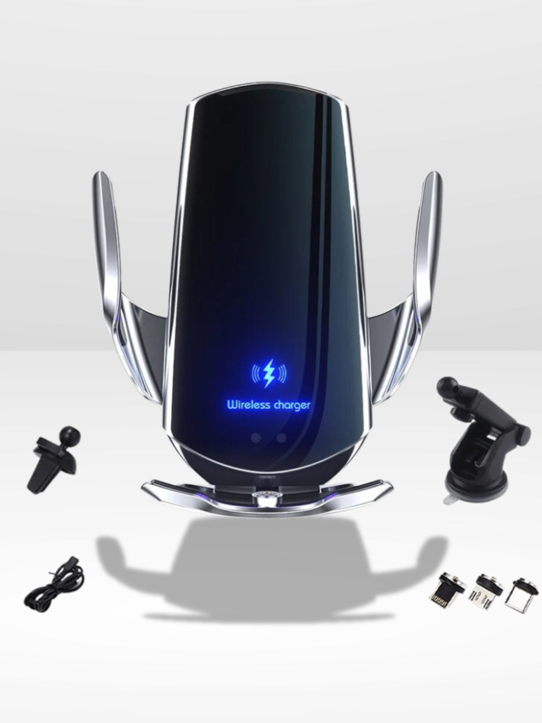 Car Phone Mount with Wireless Charging Capability