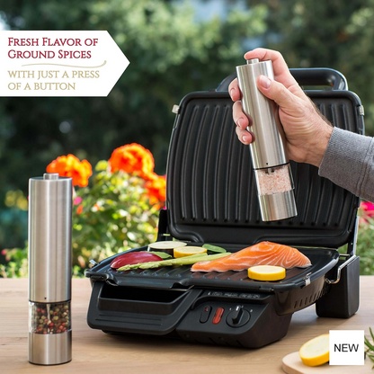 Set of Electric Grinders for Salt and Pepper
