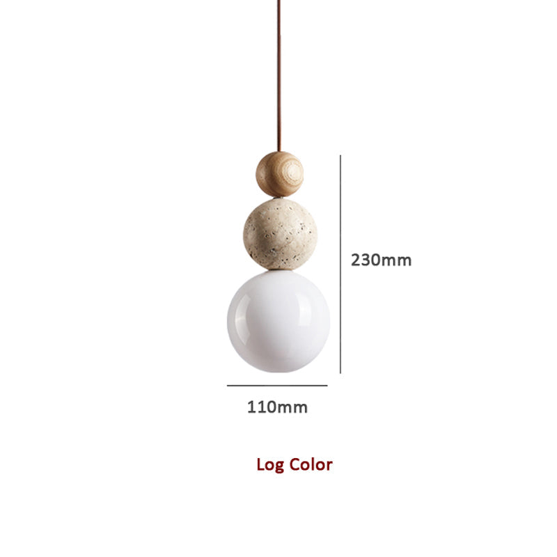 Minimalist Travertine Pendant Light Fixture in Contemporary Design