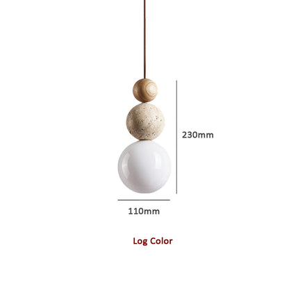 Minimalist Travertine Pendant Light Fixture in Contemporary Design