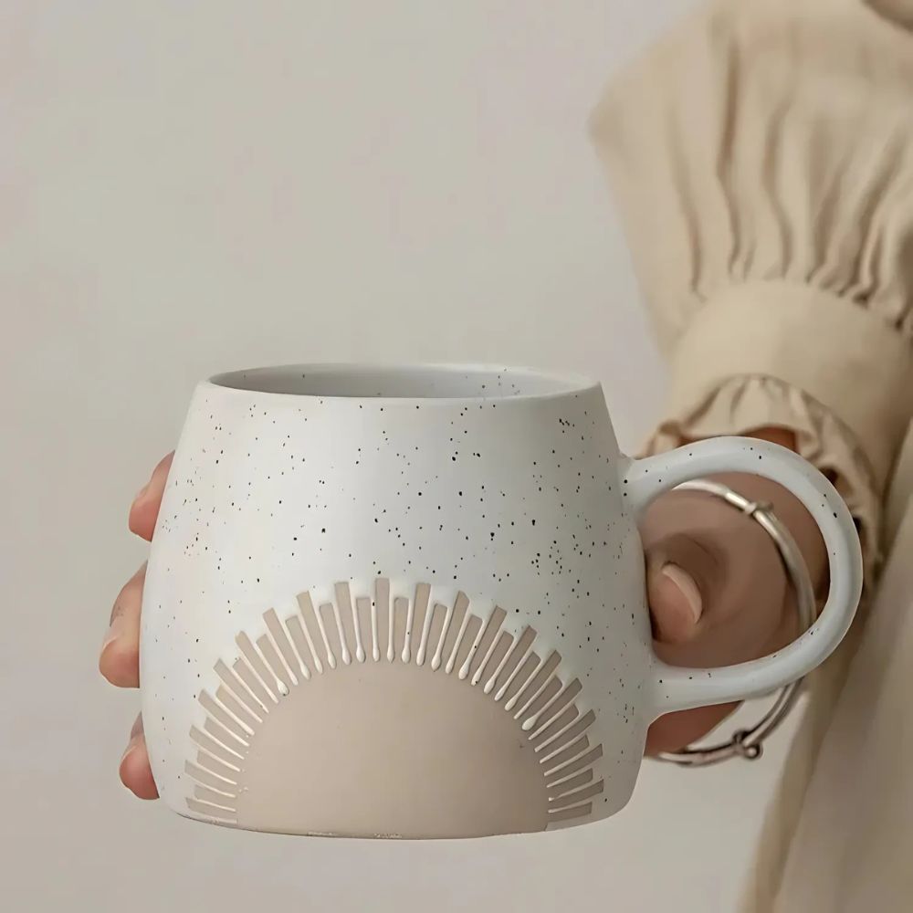 Matte Finish Coffee and Tea Mug – Large 450ml Ceramic Cup