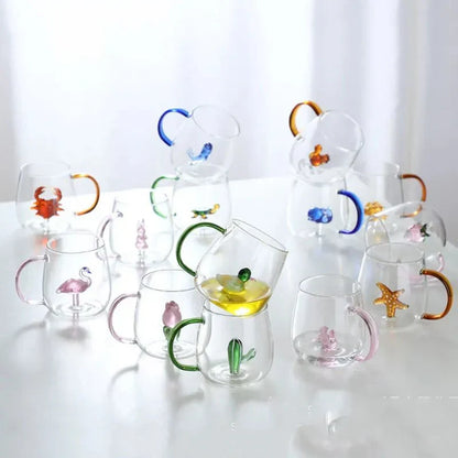 3D Animal Design Mug Made of Borosilicate Glass