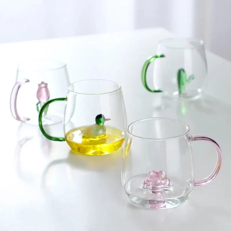 3D Animal Design Mug Made of Borosilicate Glass