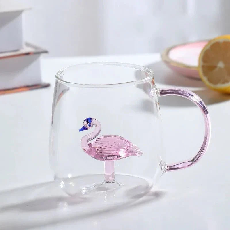 3D Animal Design Mug Made of Borosilicate Glass