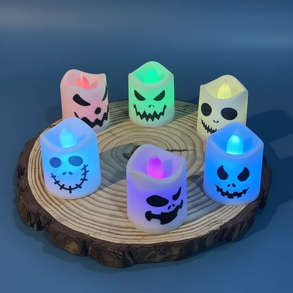 Battery-Powered LED Lanterns with Color-Changing Effects for Halloween