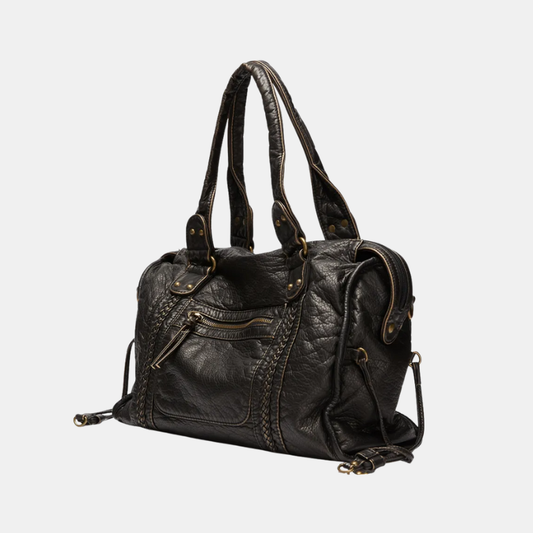 Black Tote Bag for School – Modern Practicality with Retro Elegance