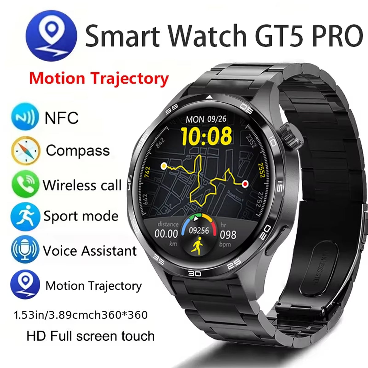 Rugged Hiking Smartwatch with GPS and Offline Mapping Features