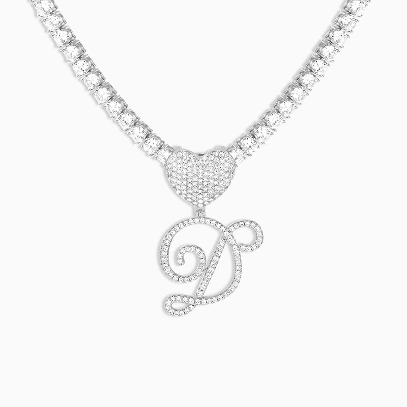 Personalized Crystal Heart Pendant Necklace