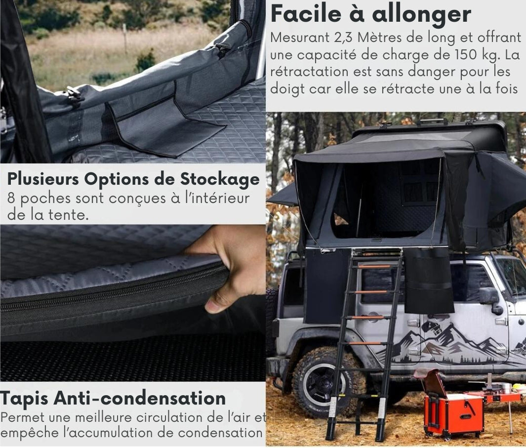 Car Camping Roof Tent for Four People