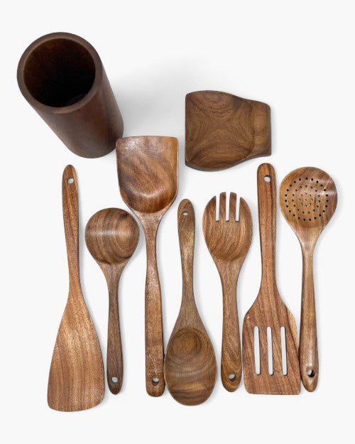 Stylish Teak Kitchen Utensil Collection