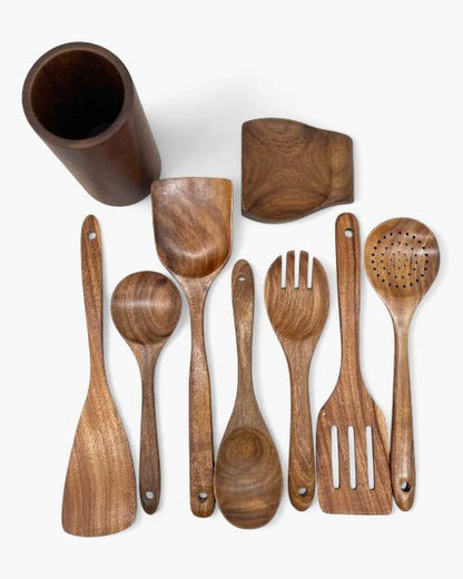 Stylish Teak Kitchen Utensil Collection