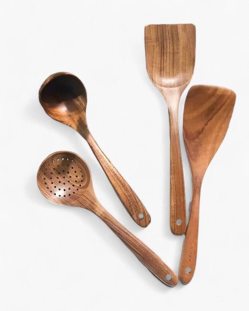 Stylish Teak Kitchen Utensil Collection