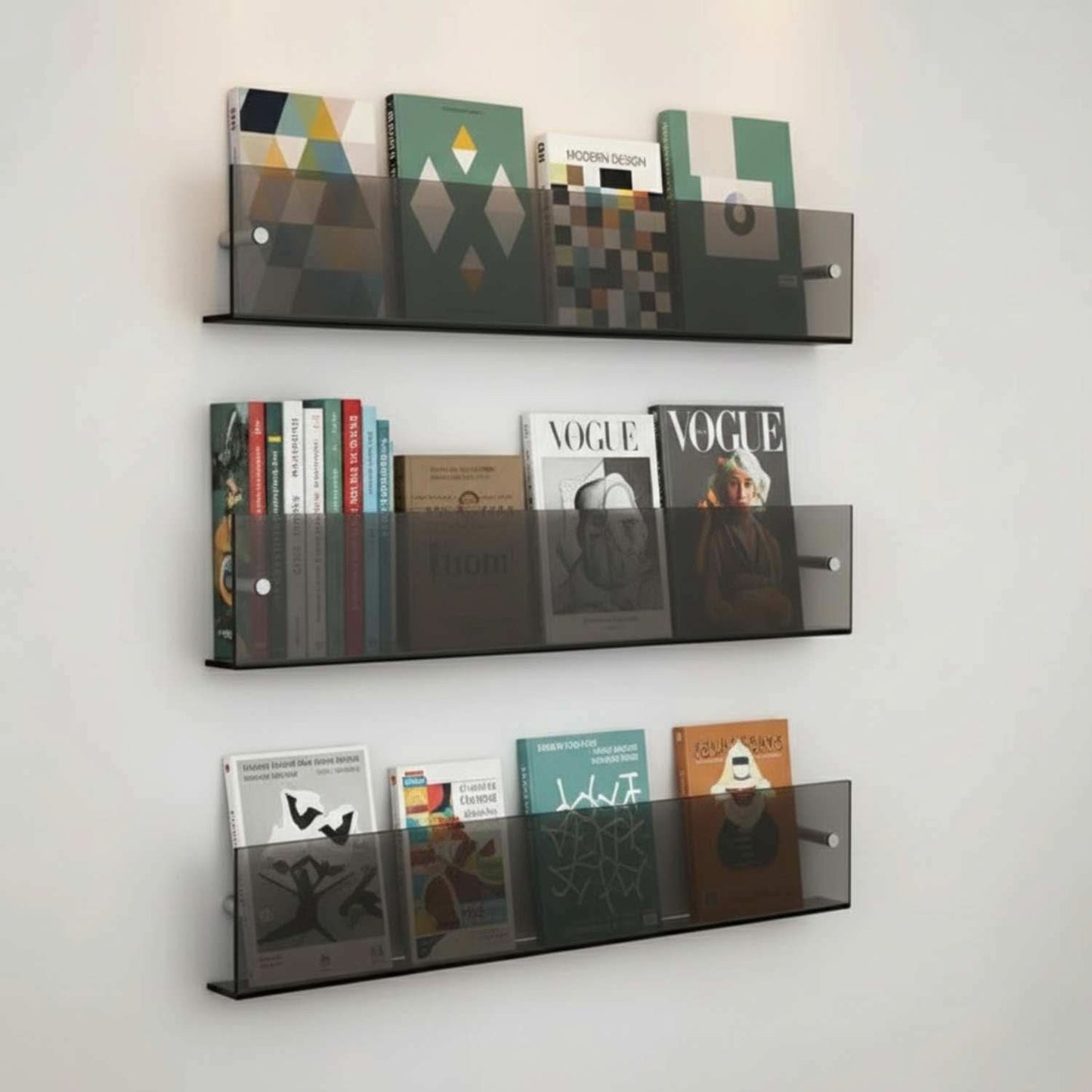 Wall-Mounted Display Rack for Magazines – Minimalist Design