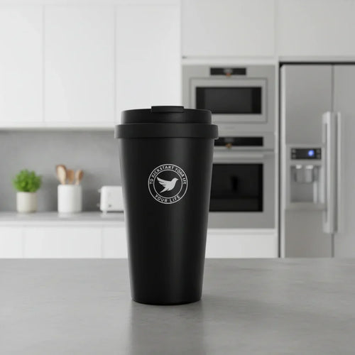 500ml Insulated Stainless Steel Travel Mug with Sliding Lid for Beverages