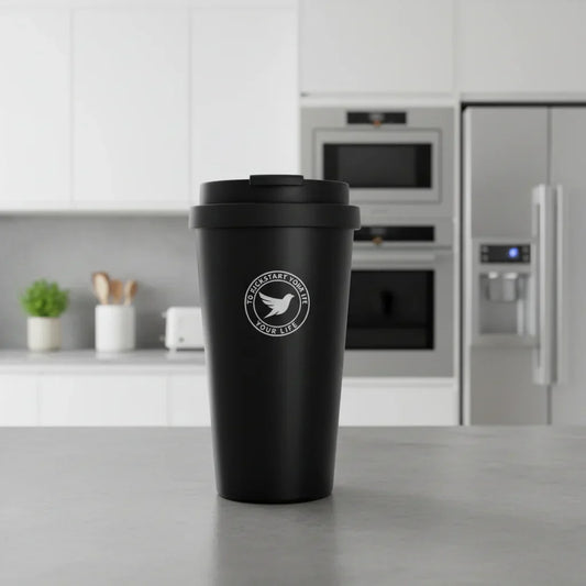500ml Insulated Stainless Steel Travel Mug with Sliding Lid for Beverages