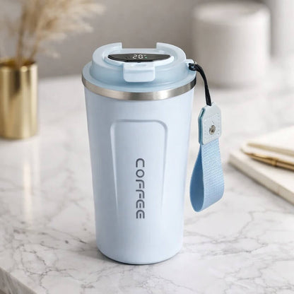 Smart Temperature Control Travel Mug | Sleek Steel Design