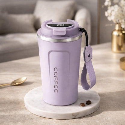 Smart Temperature Control Travel Mug | Sleek Steel Design