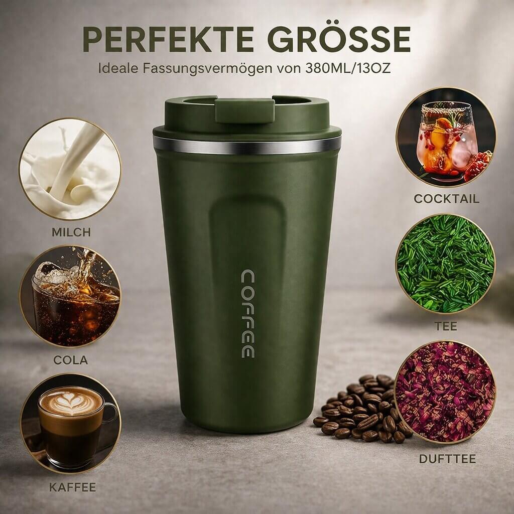Smart Temperature Control Travel Mug | Sleek Steel Design