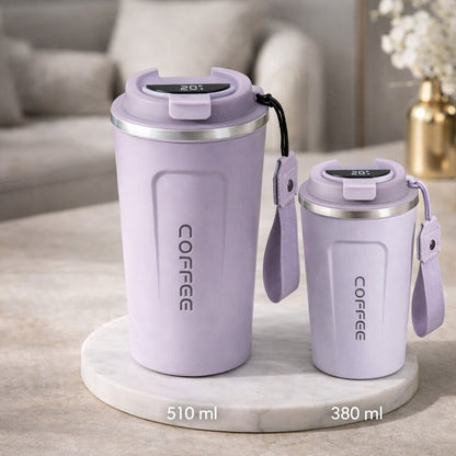 Smart Temperature Control Travel Mug | Sleek Steel Design